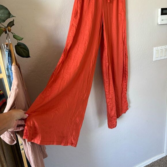 Onia NWT Chole Wide Pants in Spanish Red - Picture 4 of 11